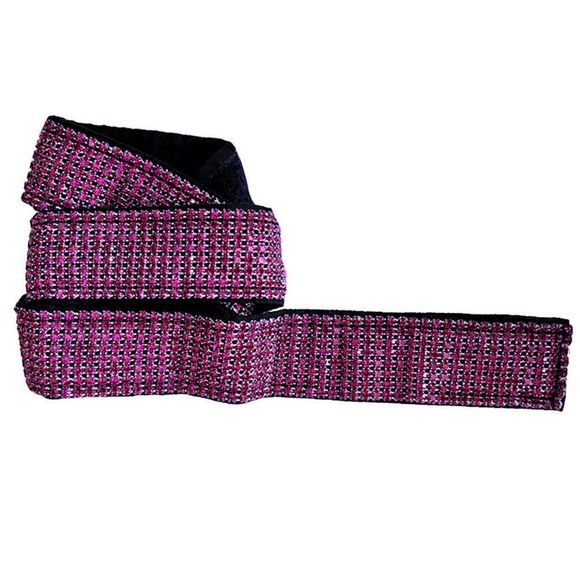 Vintage Y2K DOLCE & GABBANA Pink Swarovski Crystal Embellished Belt - Picture 10 of 11